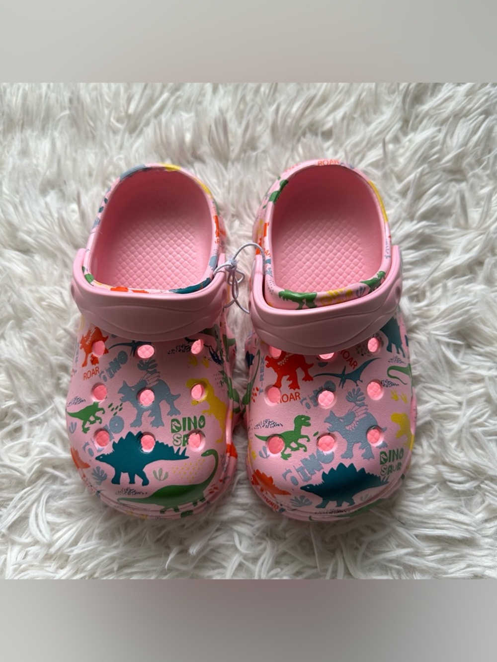 Little Kids Pink Dinosaur Clogs New Size 1.5